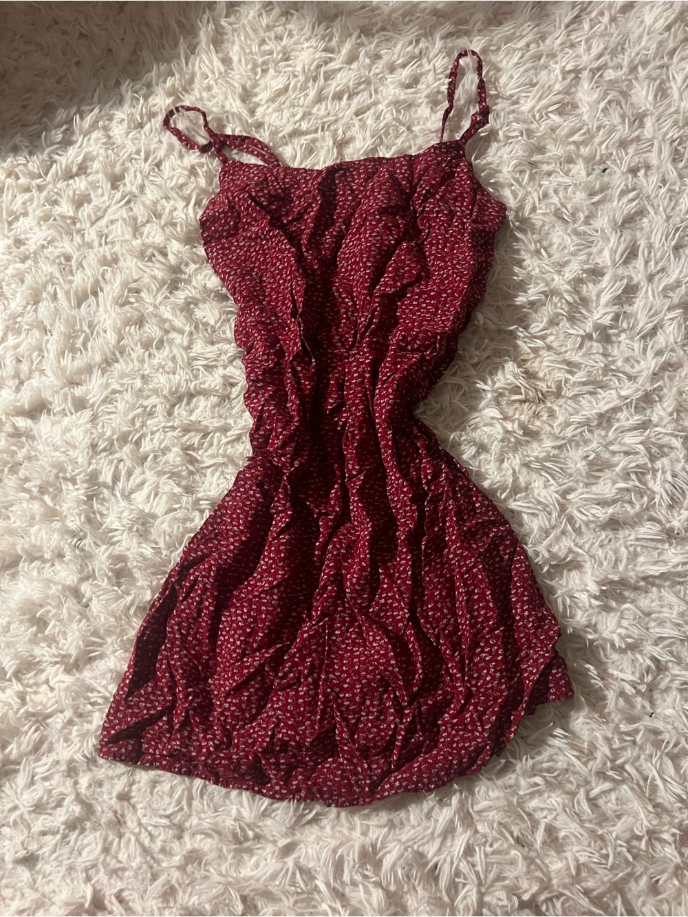 Brandy Melville Red Floral Slip Dress